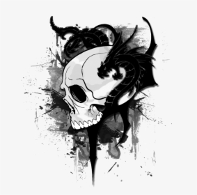 Skull Dragon Graffiti By Khirono   Data-onerror='this.onerror=null; this.remove();' XYZ /img/153603 - Skull Dragon, HD Png Download, Transparent PNG